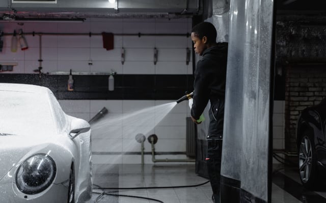 Real exterior pressure wash for Basic Wash